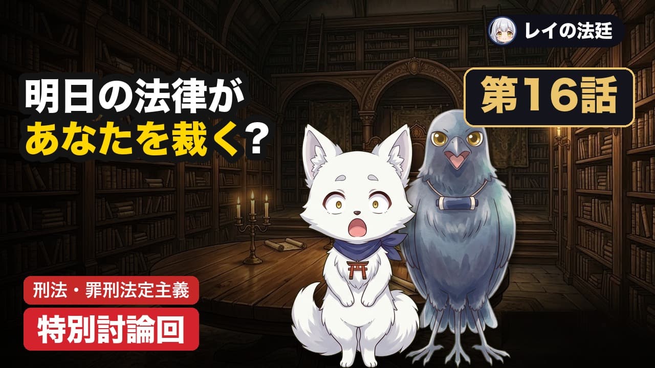第16話「刑法の意義と罪刑法定主義(特別討論回)」のサムネイル