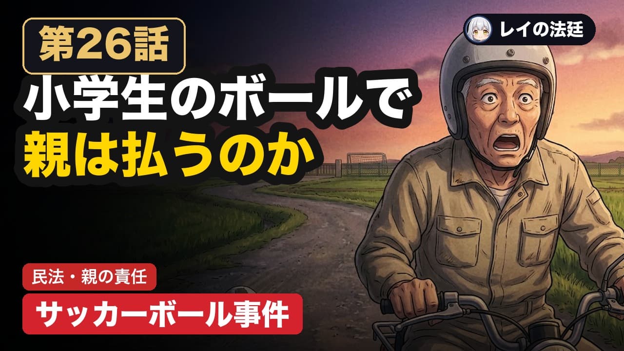 第26話「サッカーボール事件(子どもの事故と親の監督責任)」のサムネイル