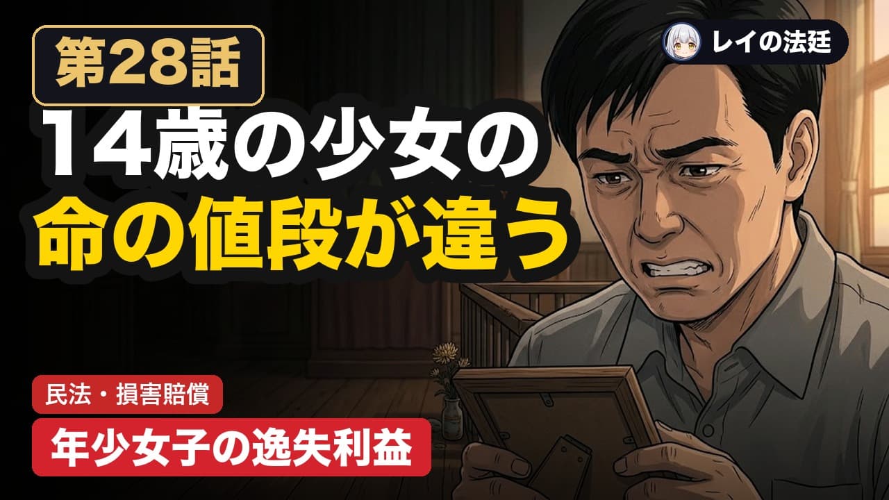 第28話「年少女子の逸失利益と家事労働分」のサムネイル
