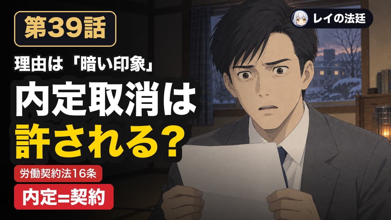 第39話「大日本印刷事件(内定取消しはどこまで許されるか)」のサムネイル