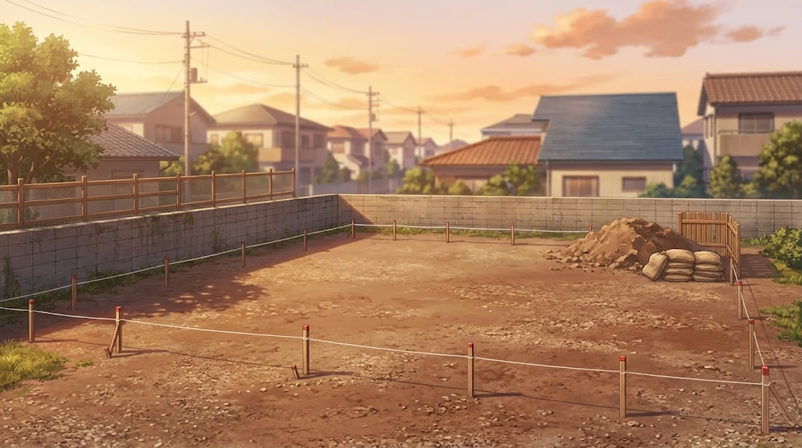 建物のない平らな更地